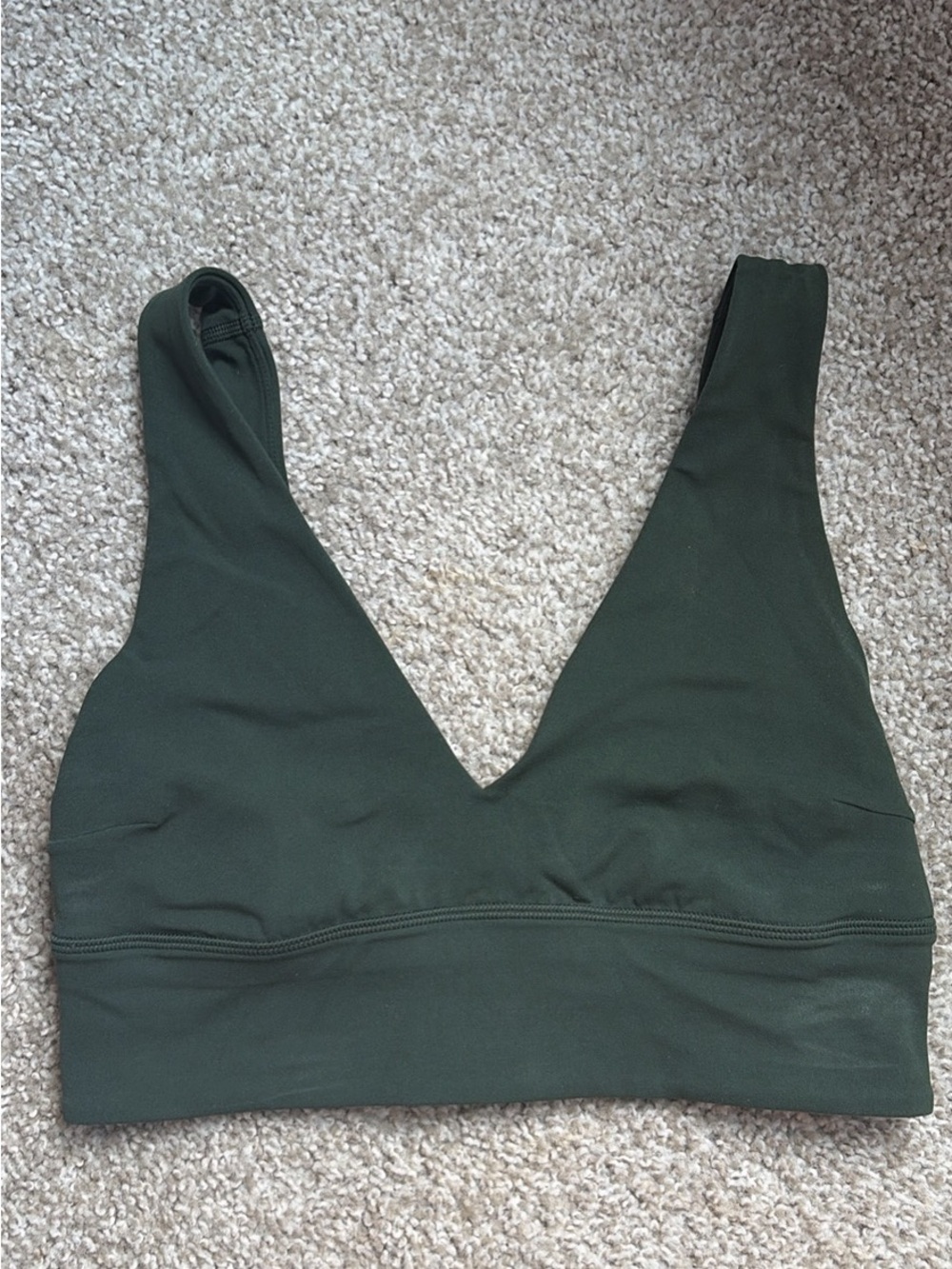 lululemon Align Deep Olive V-Neck Sports Bra 8